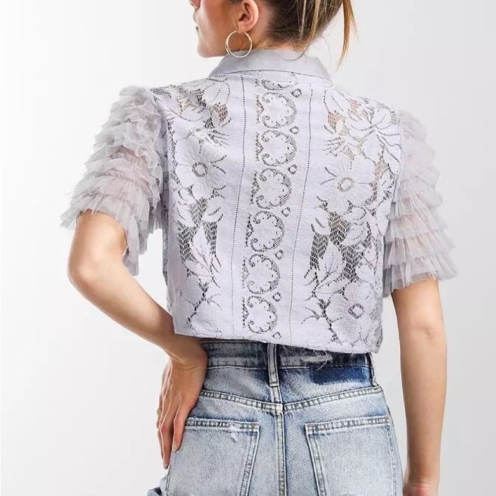 Free People Madonna Cropped Blouse